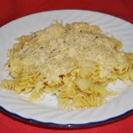 Crockpot chicken alfredo with rotini