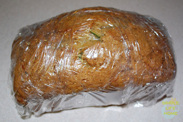 bread in plastic wrap
