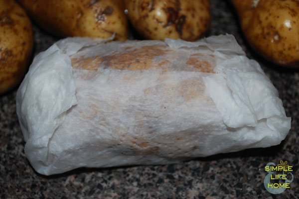 wrapped baked potato