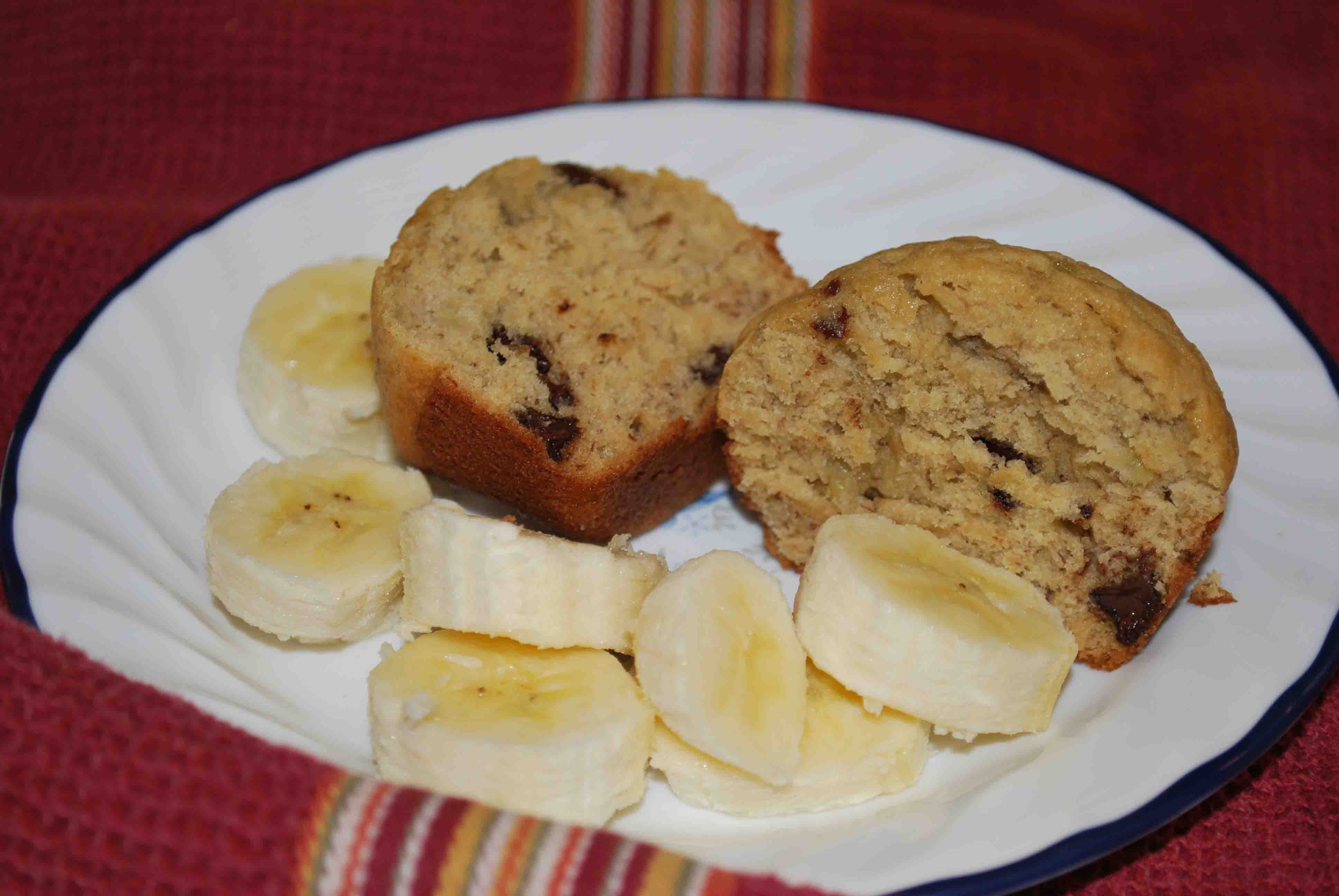 Banana chocolate chip muffins